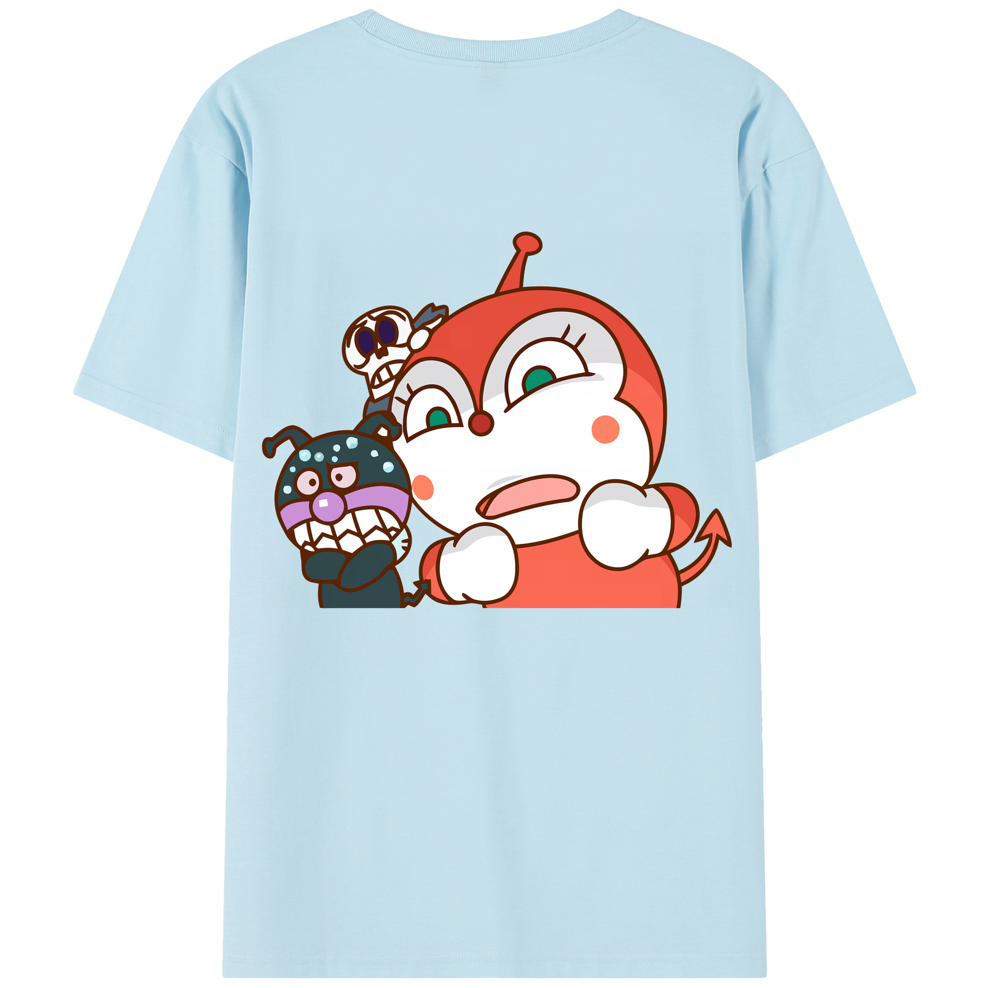 （画像用） アンパンマン Anpanman 綿100％半袖Tシャツ（背面プリント）
